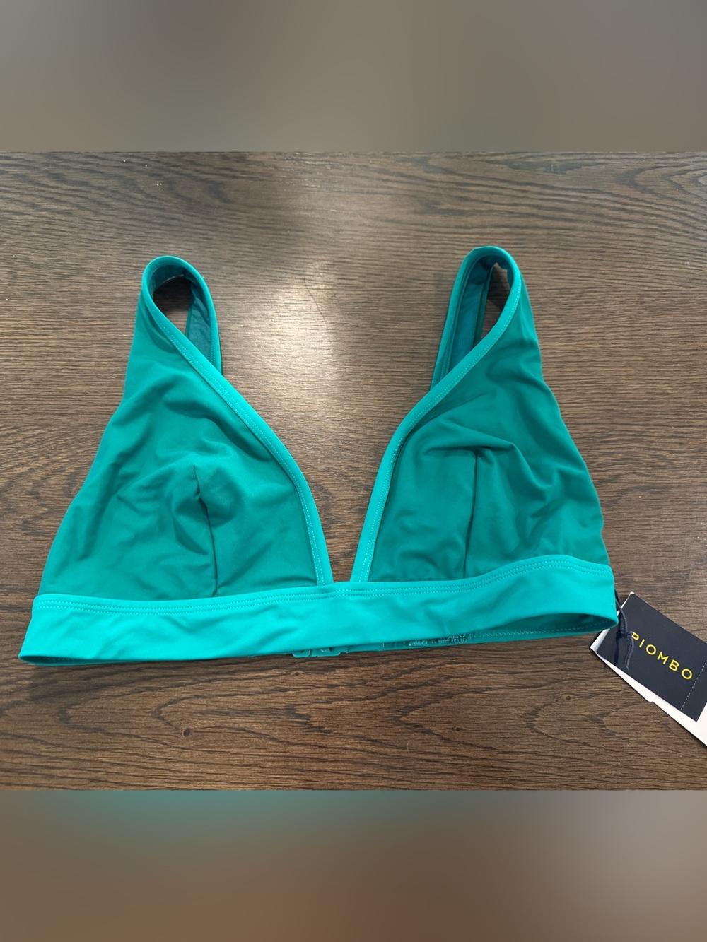NWT - Piombo Teal Triangle Bikini Top - Women's XL Clasp closure